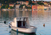 boat in croatian harbor