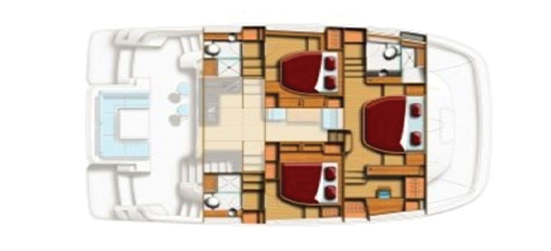 Floorplan of the MarineMax 443