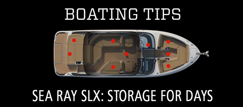 boating points of storage on SeaRay