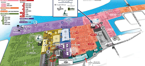 Map of the 2025 Fort Lauderdale International Boat Show (no MJM)