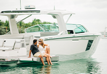 couple on a boat