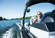 passenger on a harris pontoon