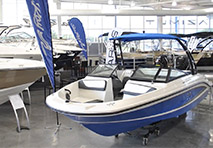 boat in showroom