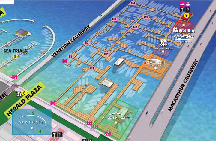 rendering map of the miami boat show