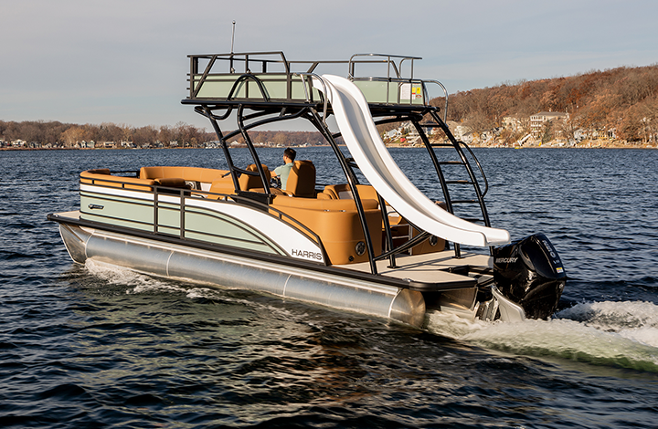 pontoon on the water