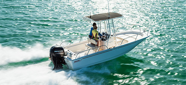 Boston Whaler 190 Montauk on the water
