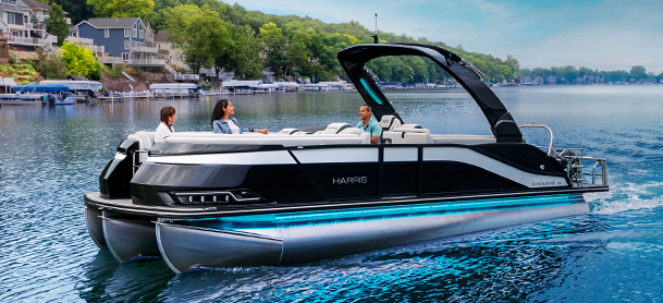 pontoon on the water