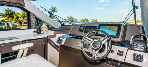 captains seat on a boat