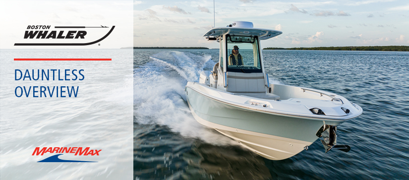 Boston whaler Dauntless on the water