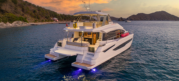 The MarineMax 545 crewed charter yacht