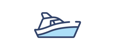 A graphic showing a boat