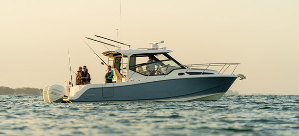 Boston Whaler 325 Conquest in the water