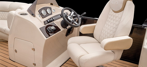 comfortable looking helm chair and helm station