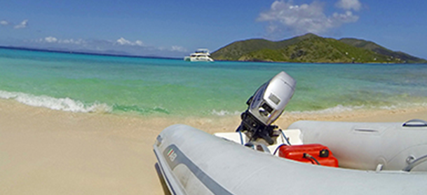 BVI Vacations Dinghey on Beach