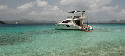 Family enjoying their time on the boat.