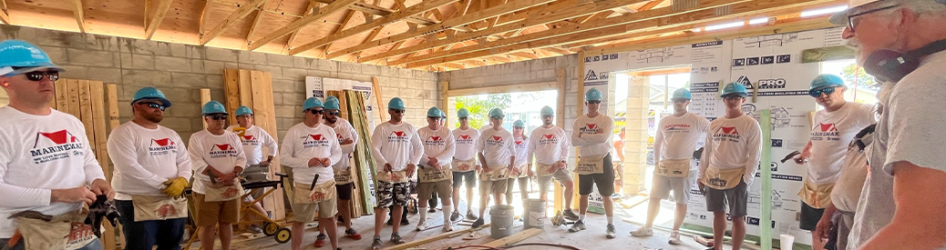 MarineMax Team building the inside of the house