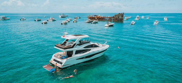 MarineMax Getaways, boat out on the water