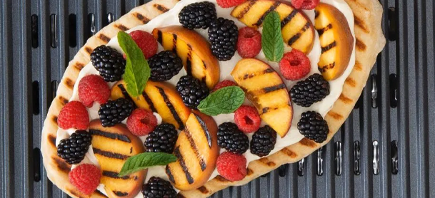 Grilled Peach and Berry Flatbread