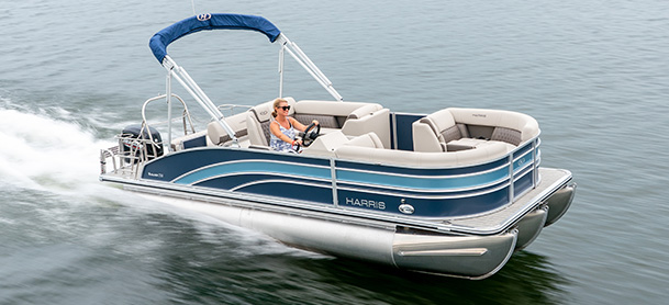 Harris Sunliner model with blue and light blue detail