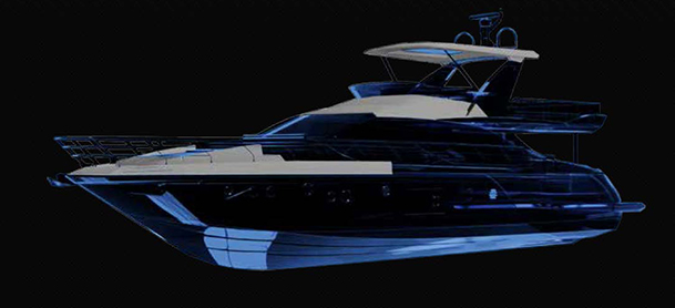 Dark picture of an Azimut Carbon Fiber