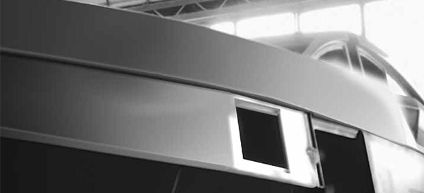 Lower side view of an Azimut Carbon Fiber