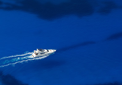 boat on blue water