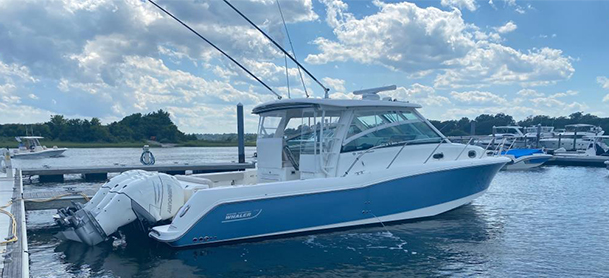 A 2018 Boston Whaler 345 Conquest for sale at MarineMax Danvers