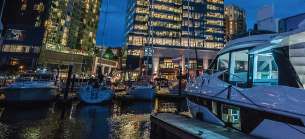 Harbor East marina in Baltimore