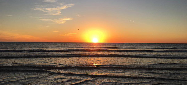 Sunset on the beach