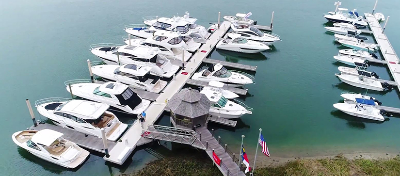 boats lined up along dock