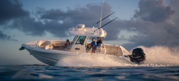 Boston Whaler out on the water