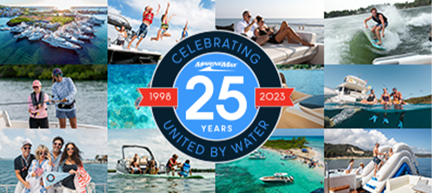 25th anniversary logo with collage of images