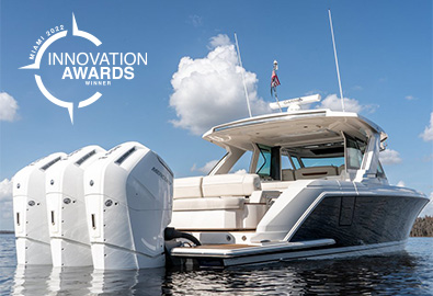 View of three mercury engines with Innovation Awards logo