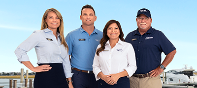 Four members of the MarineMax team