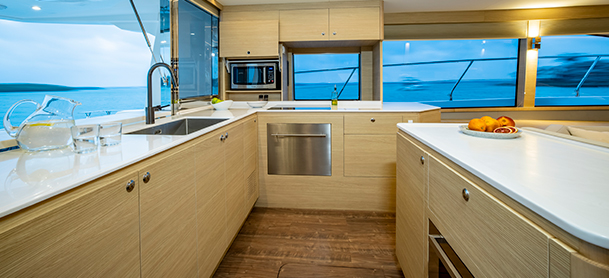 Inside of an Aquila Galley