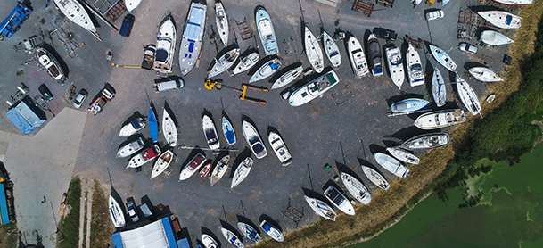 Boats in a Shipyard