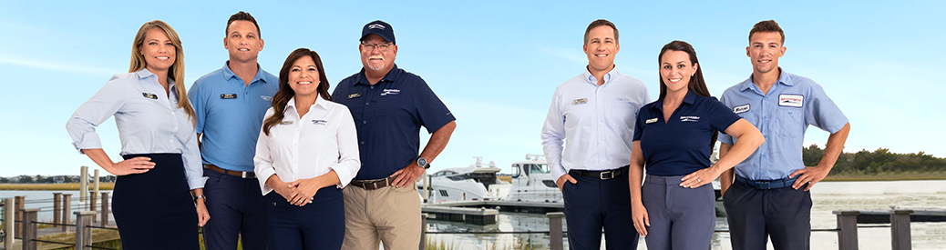 A selection of MarineMax team members