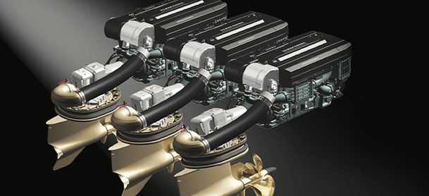 Render of a pod drive engine