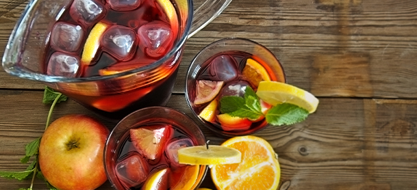 red sangria on a table