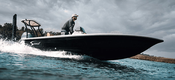 a fisherman ripping the scout 177