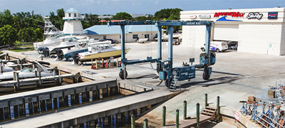 Service bay at MarineMax