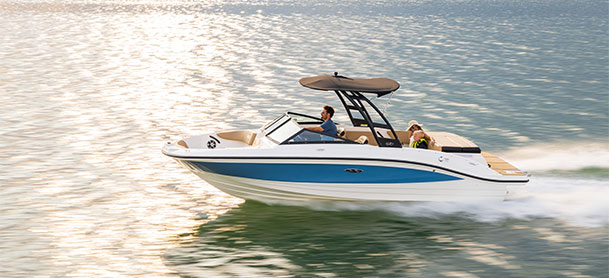 Sea Ray SPX 210 driving in the water