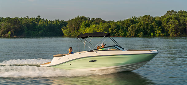 Sea Ray SPX 230 in the water