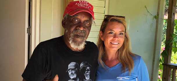 marinemax employee with foxy