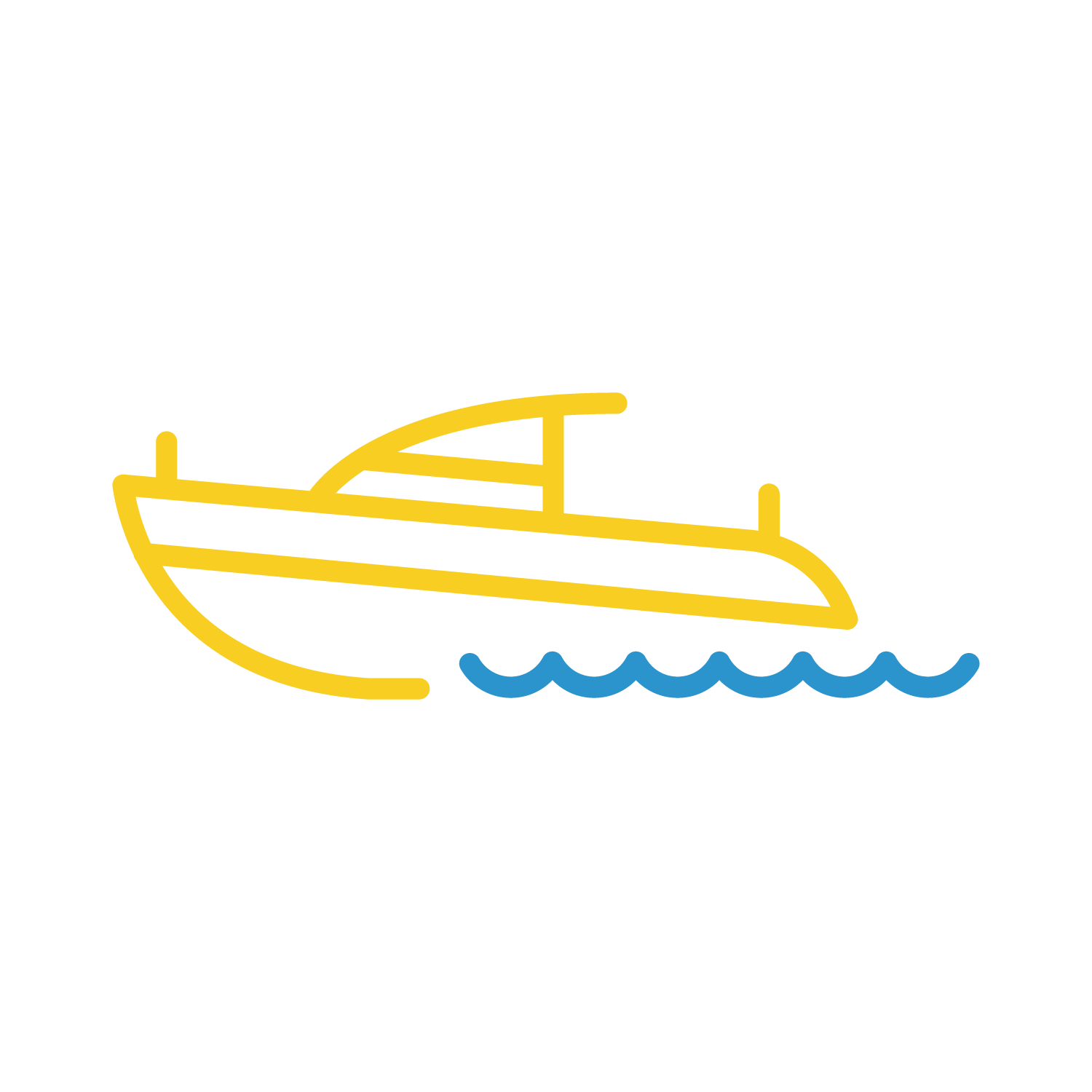 boat in gold with blue water below it
