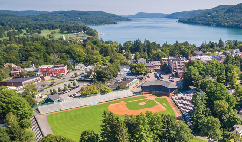 Baseball Field near Otsego Lake in Cooperstown, NY