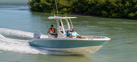 Boston Whaler on the water