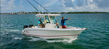 Boston Whaler on the water