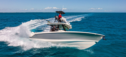 Boston Whaler on the water