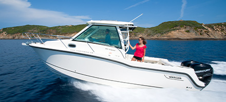 Boston Whaler on the water